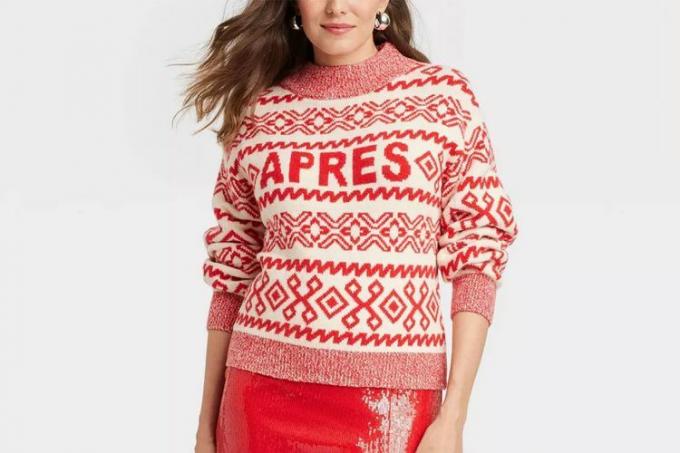 „Target A New Day“ moteriškas megztinis su apatine kakleliu