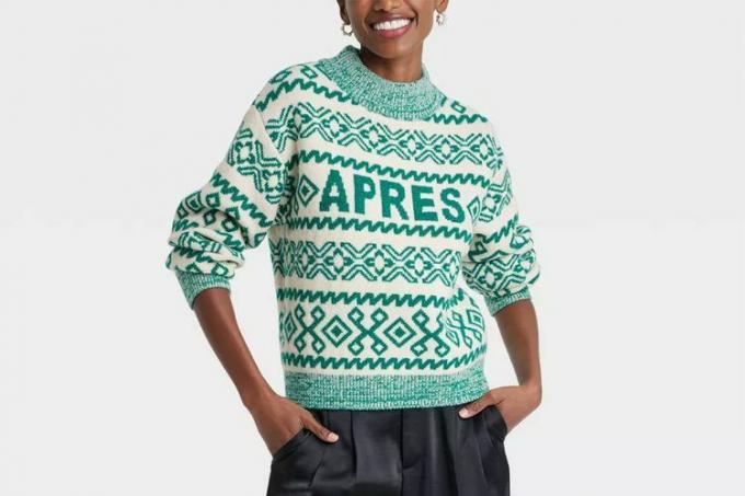 „Target A New Day“ moteriškas megztinis su apatine kakleliu