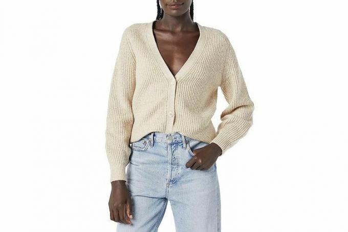 „Amazon Essentials“ moteriškas švelnus briaunotas bliuzoninis megztinis
