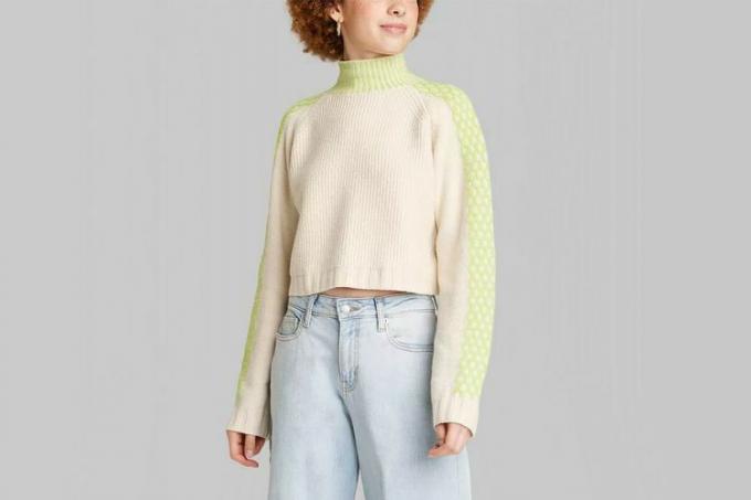 Moteriškas „Target Wild Fable“ megztinis megztinis su apatiniu kaklu